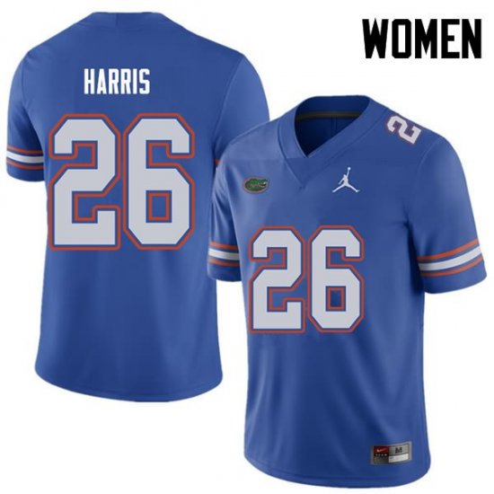 Women's Florida Gators #26 Marcell Harris NCAA Jordan Brand Royal Authentic Stitched College Football Jersey TZL3762WG